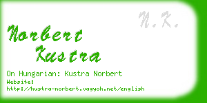 norbert kustra business card